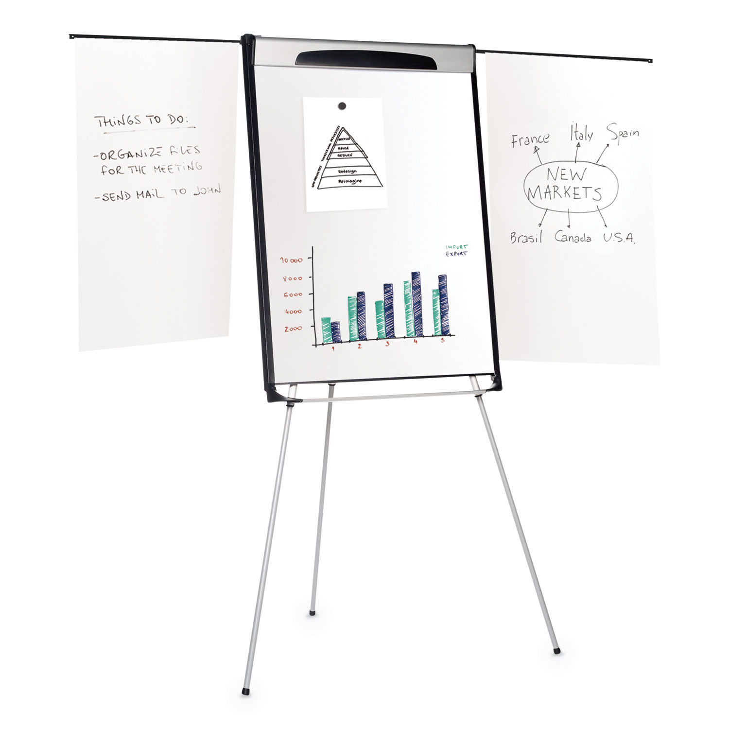 Tripod Extension Bar Magnetic Dry-Erase Easel by MasterVisionandreg; BVCEA23066720