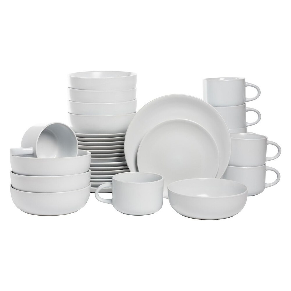 Wazee Matte 32 Pc Coupe Dinnerware Set