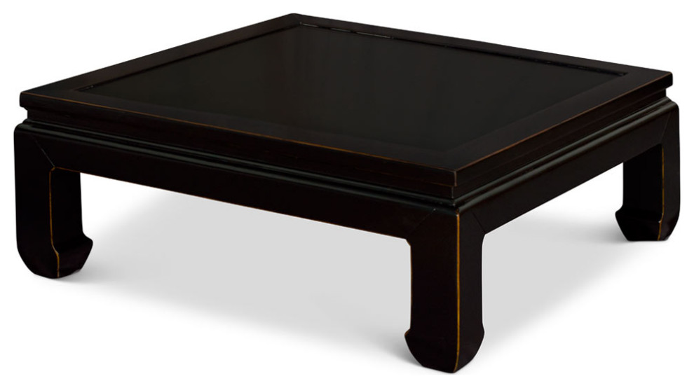 Distressed Black Elmwood Chinese Ming Style Coffee Table   Asian   Coffee Tables   by China Furniture and Arts  Houzz