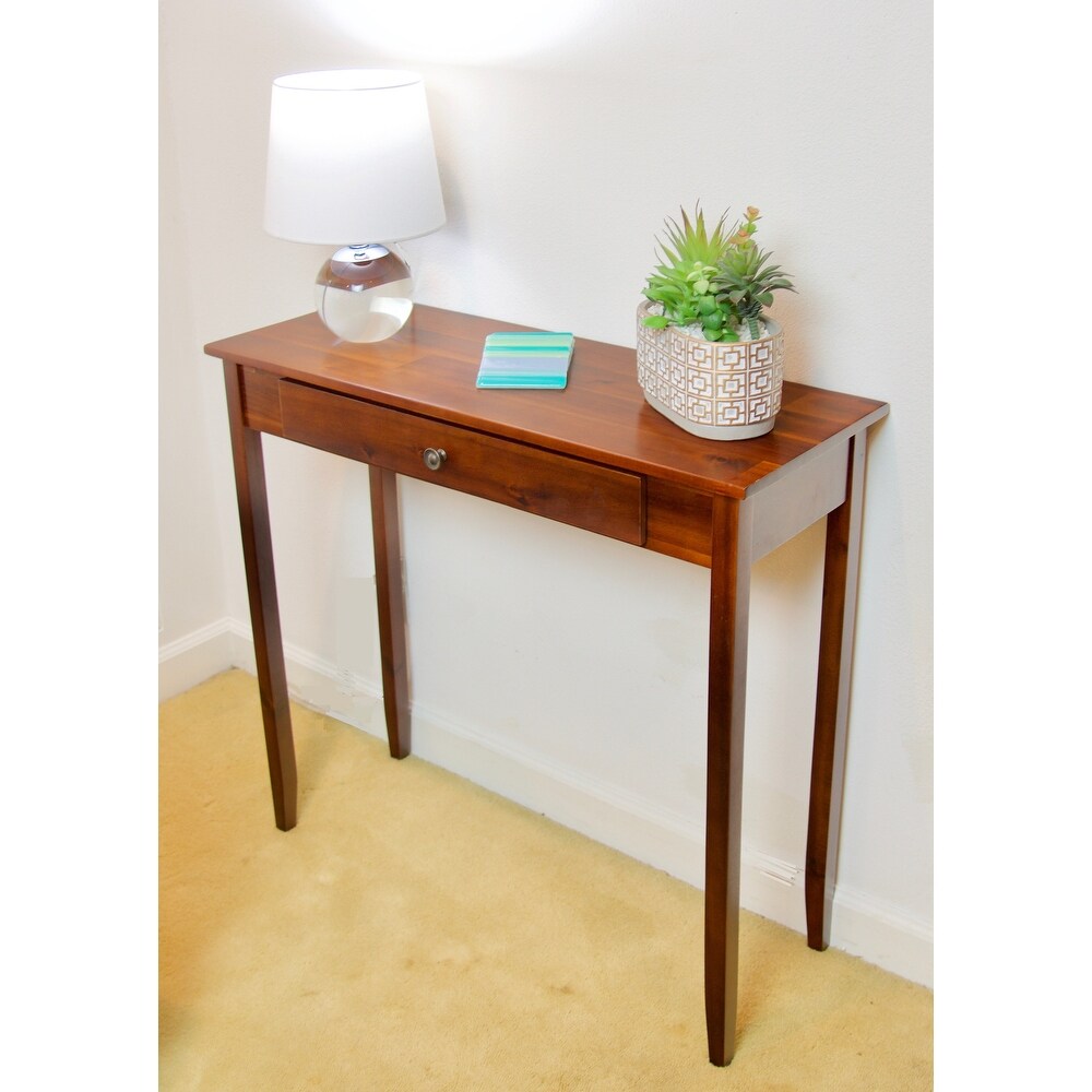 Porch   Den Holly Hill Solid Acacia 1 drawer Console Table