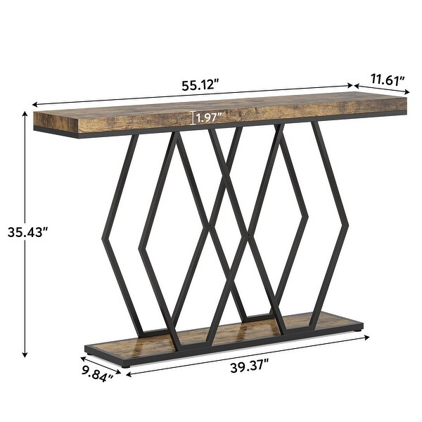 Gold Console Table， Modern Sofa Table for Entryway Living Room