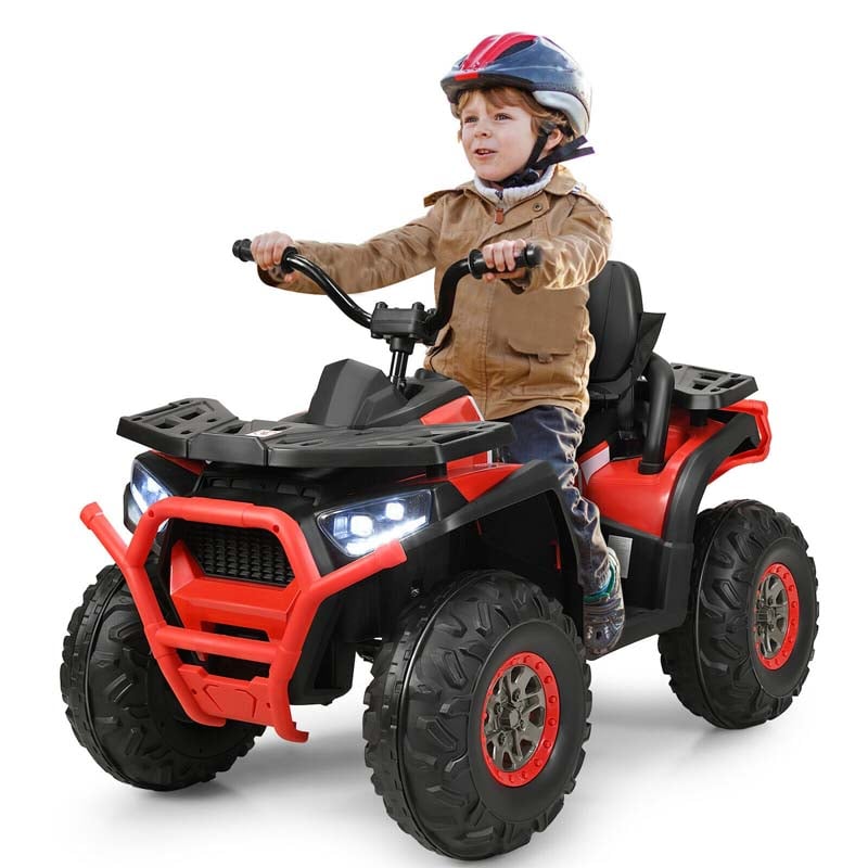 12V Kids Ride-On Electric ATV 4-Wheeler Quad Car Toy with MP3 & LED Lights