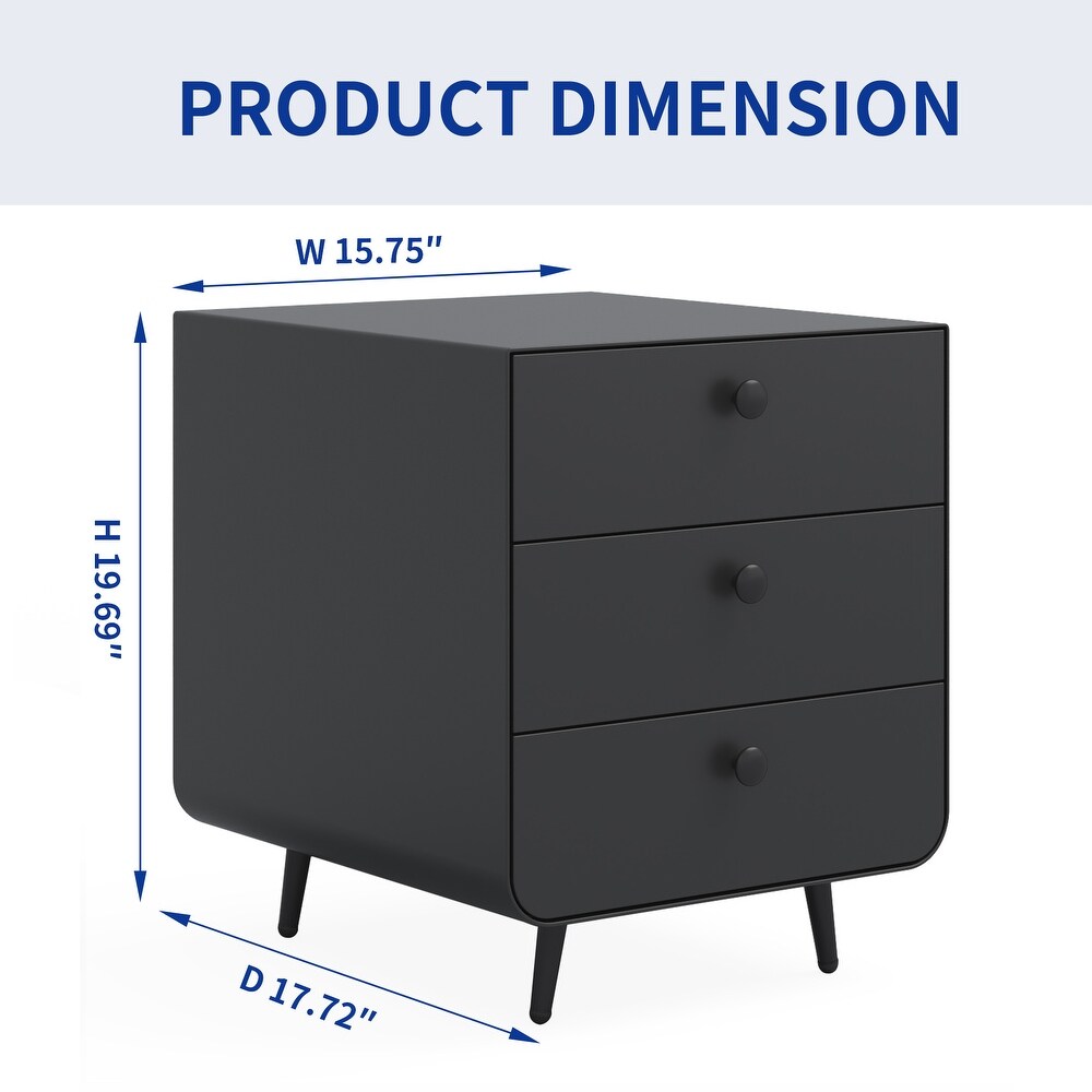 Modern Night Stand Storage Cabinet