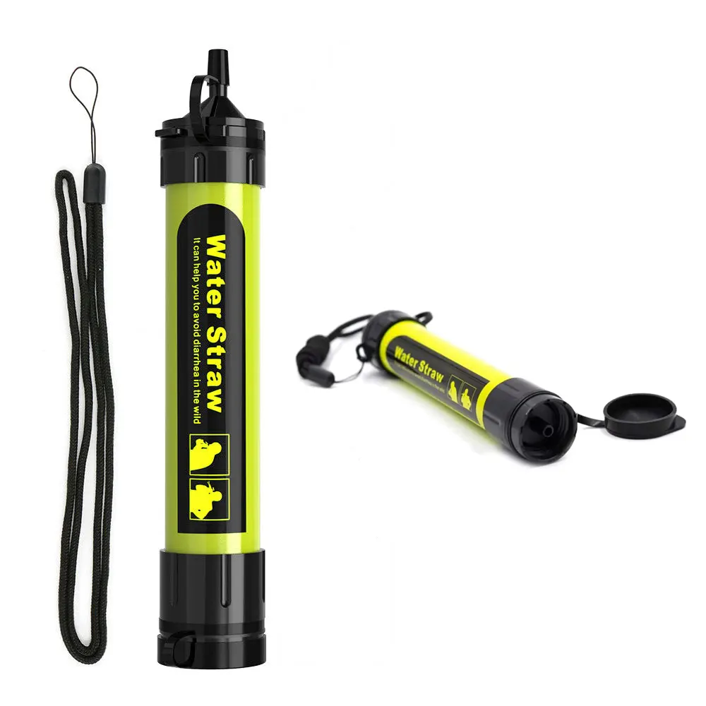 Online supplying Outdoor camping hiking water filtration straw Personal Survival water filter straw