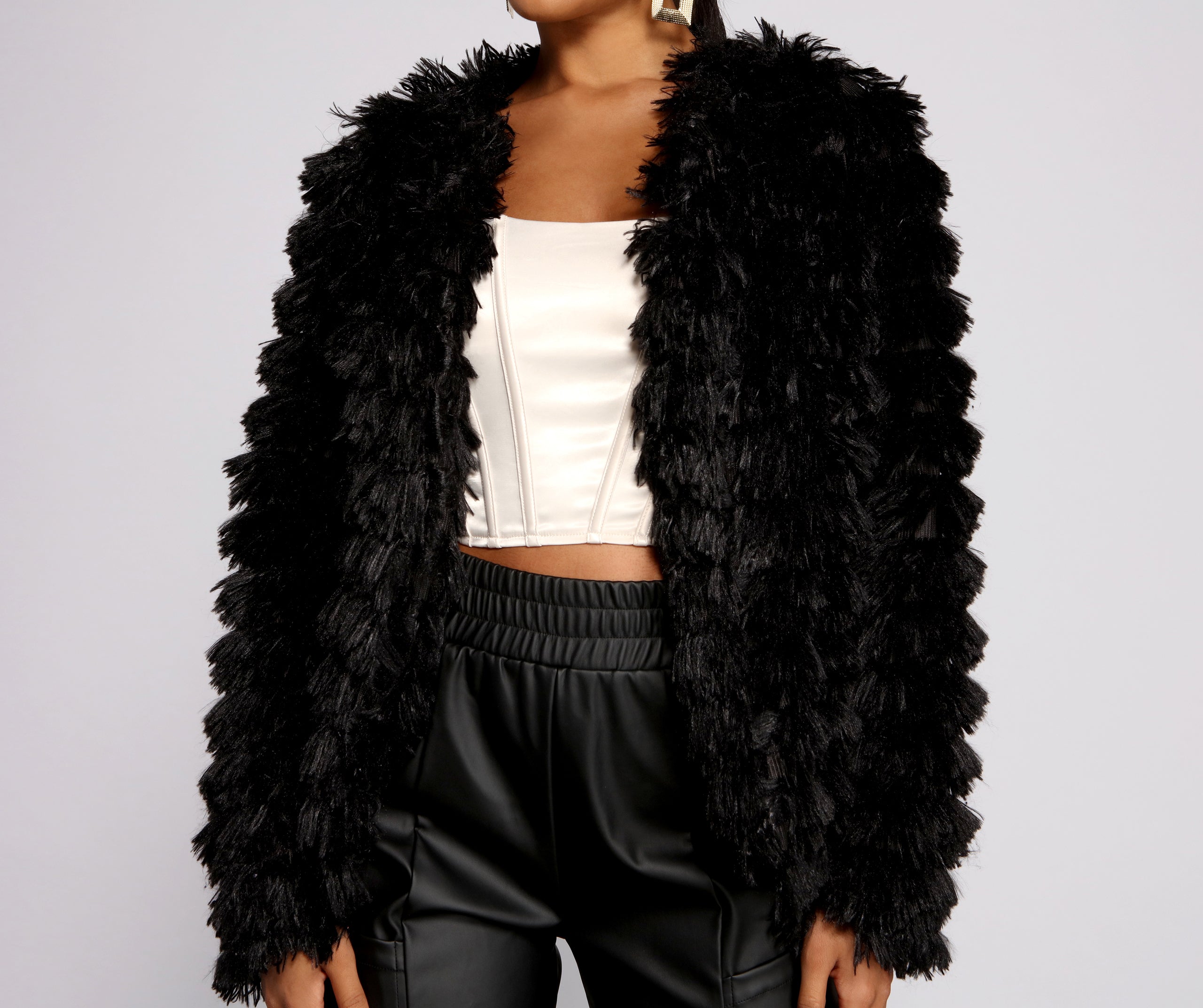 Faux-Ever Yours Fringe Jacket