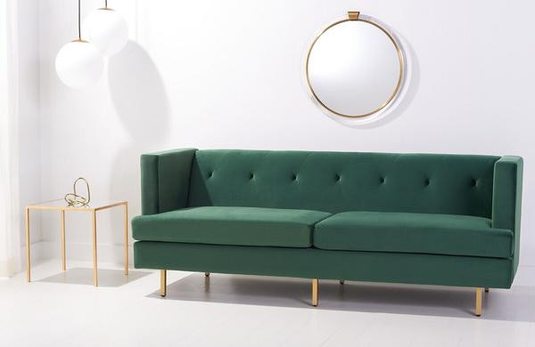 Rendon Velvet Sofa Emerald   Contemporary   Sofas   by Peachtree Fine Furniture  Houzz