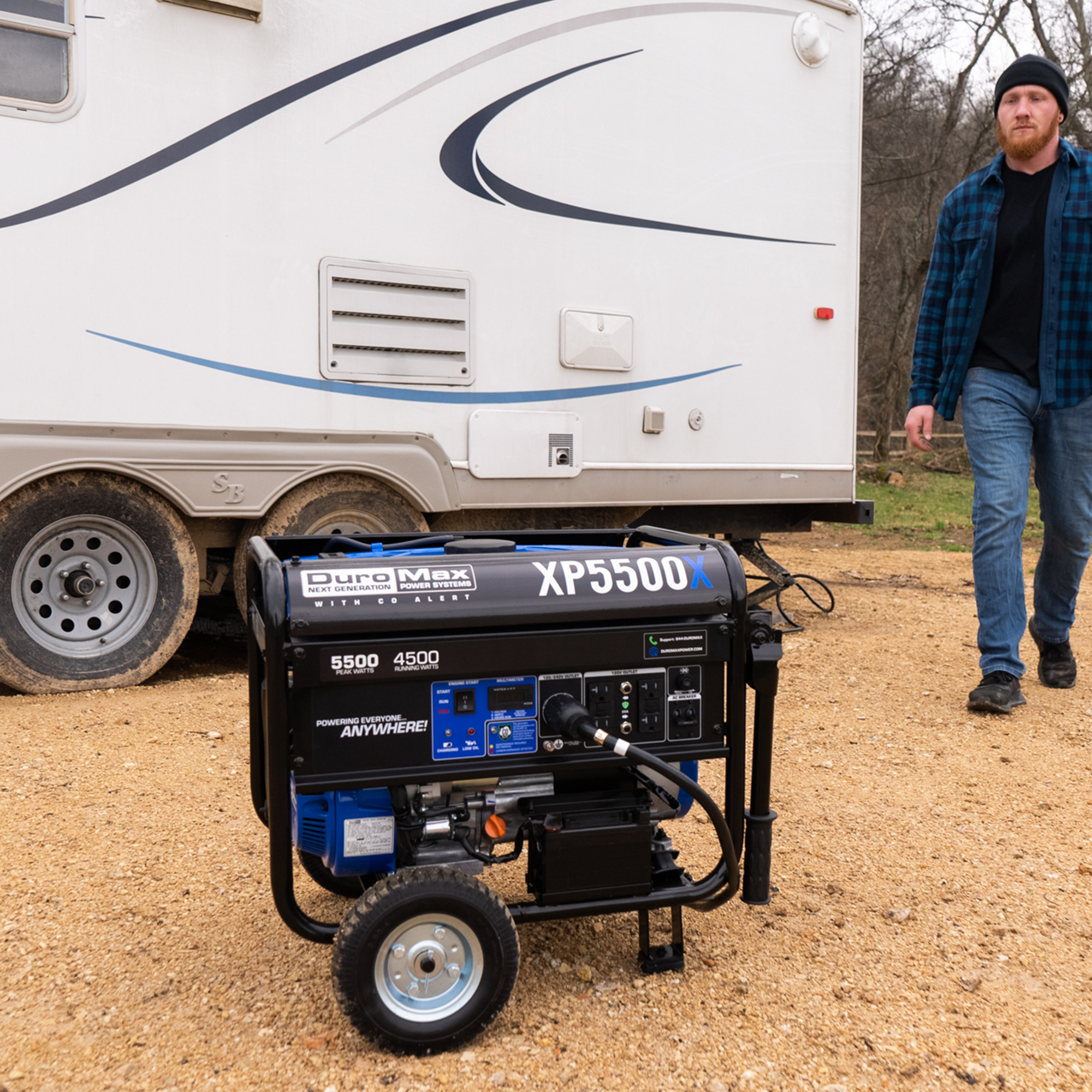 5,500 Watt Gasoline Portable Generator w/ CO Alert