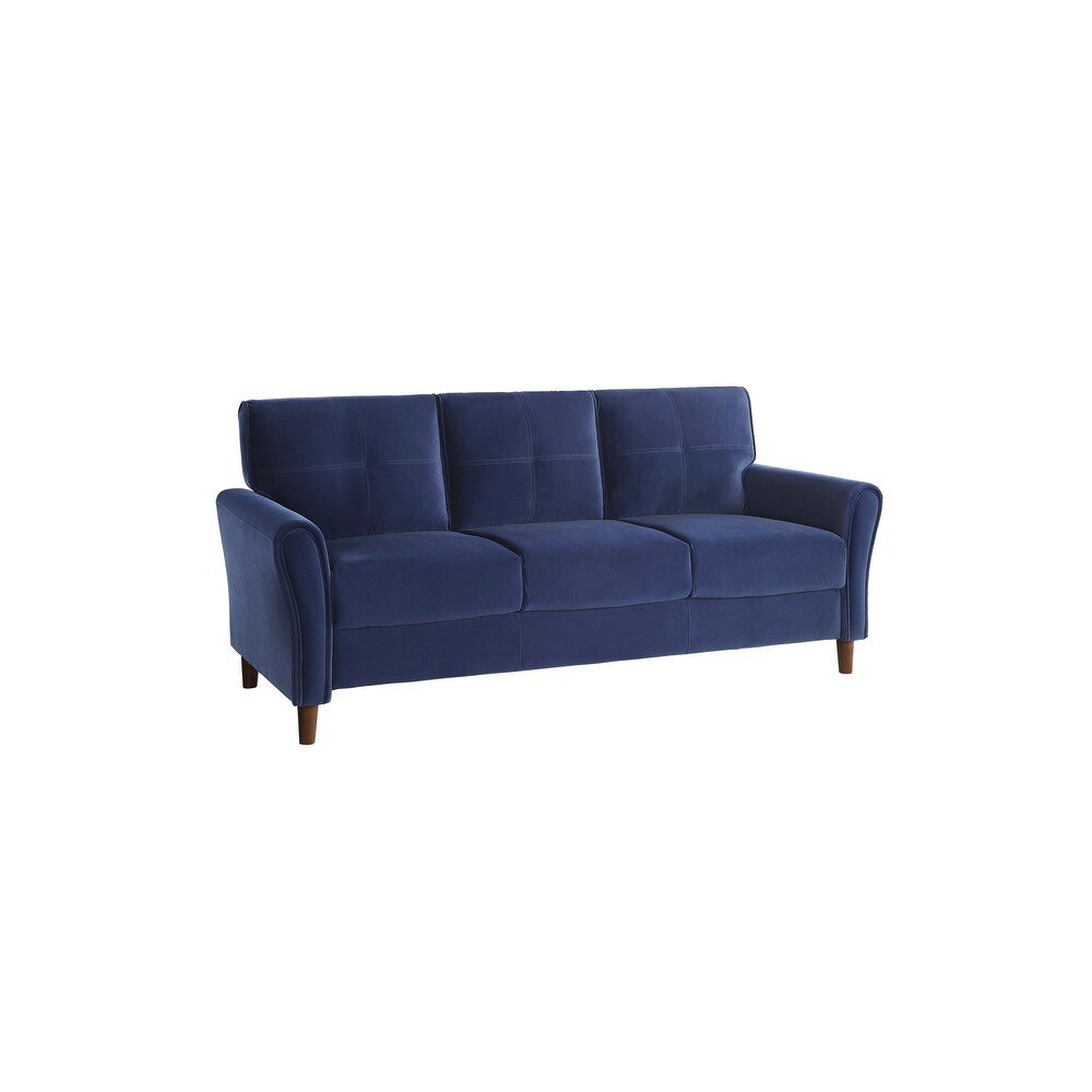 Ynes Blue Velvet Living Room Set