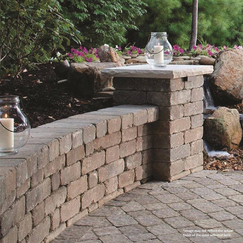 BELGARD Weston 4 in. H x 12 in. L x 8 in. D Toscana Retaining Wall Block Pallet (100-Piece33 Face ft.Pallet) 16254091