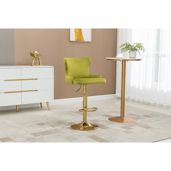 Bar Stools with Back and Footrest Adjustable Height Bar Chairs