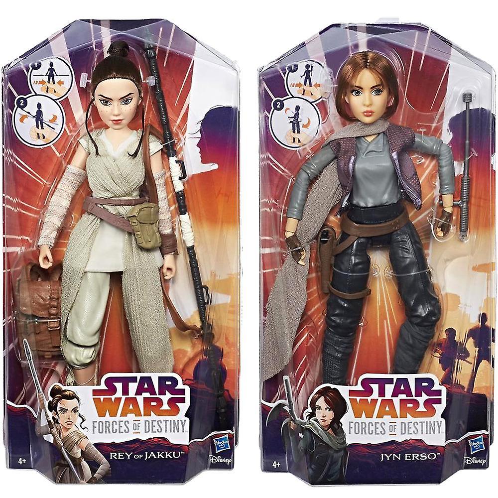 2-Pack Star Wars Jyn Erso and Rey of Jakku Action Figure/Dolls 28cm