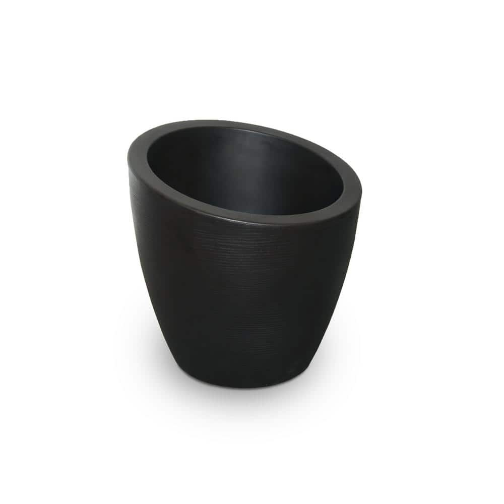 Mayne Modesto 20 in. Round Black Polyethylene Planter 8879-B