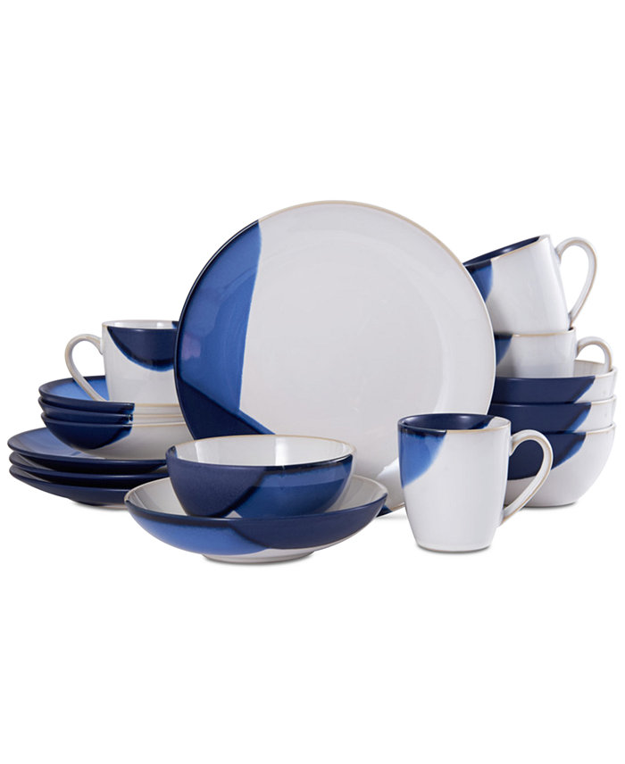 Mikasa Gourmet Basics by Caden Blue 16-Pc. Dinnerware Set Service for 4