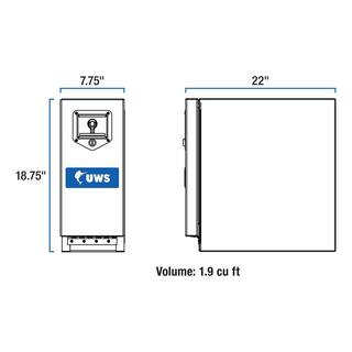 UWS 22.375 in. Gloss Black Aluminum Full Size Chest Truck Tool Box DS-22-BLK