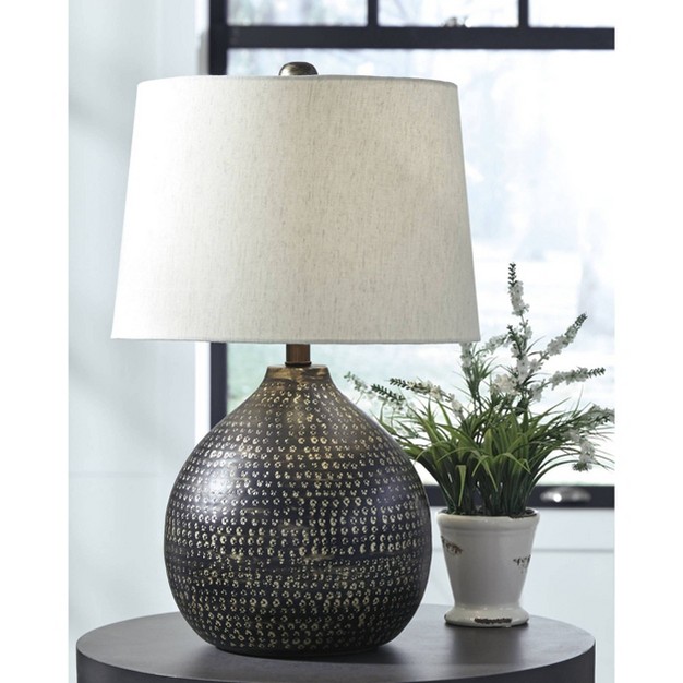 Maire Metal Table Lamp Black gold Signature Design By Ashley