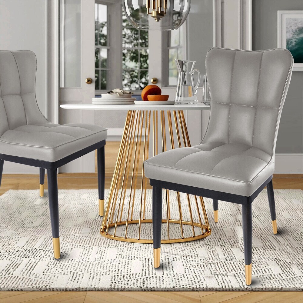 Faux Leather Upholstered Dining Chairs