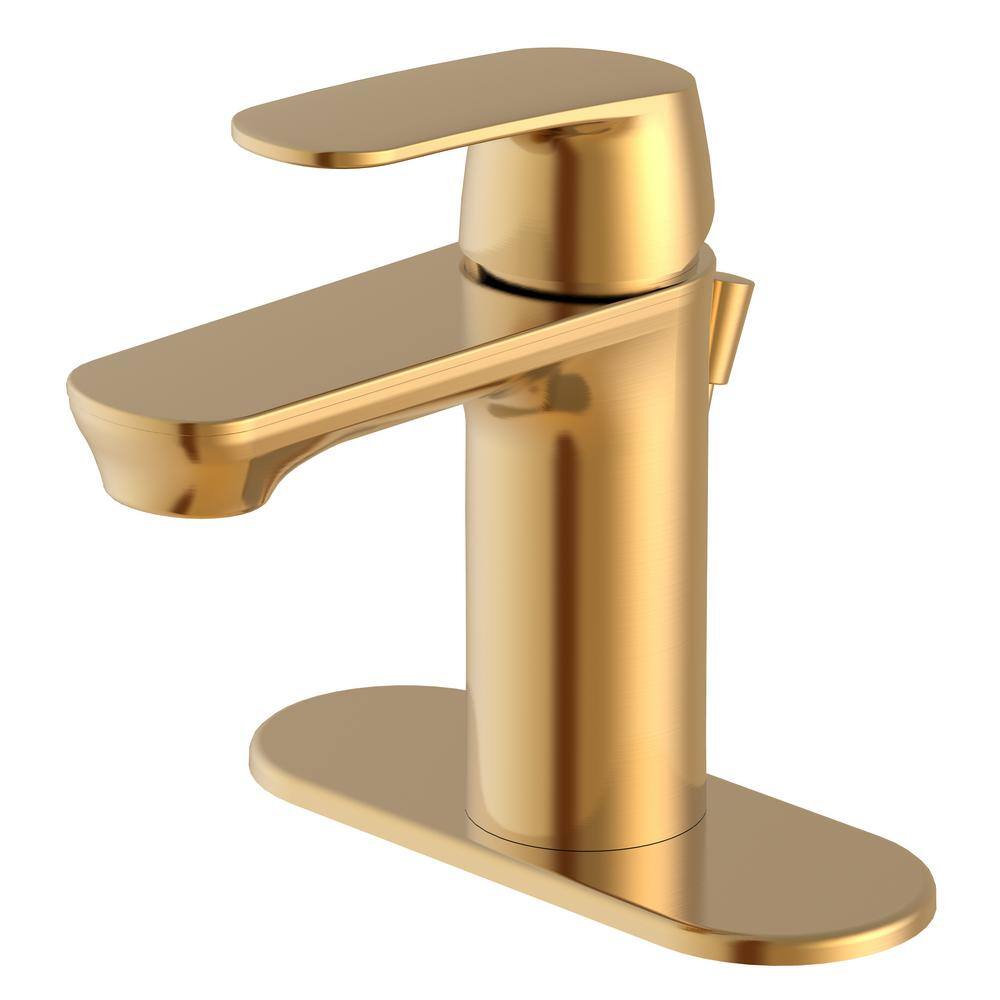 Glacier Bay Foxton Single-Handle Single-Hole Bathroom Faucet in Brushed Bronze HDQFS6A0235CZ