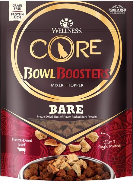 Wellness CORE Bowl Boosters Bare Beef Freeze-Dried Dog Food Mixer or Topper