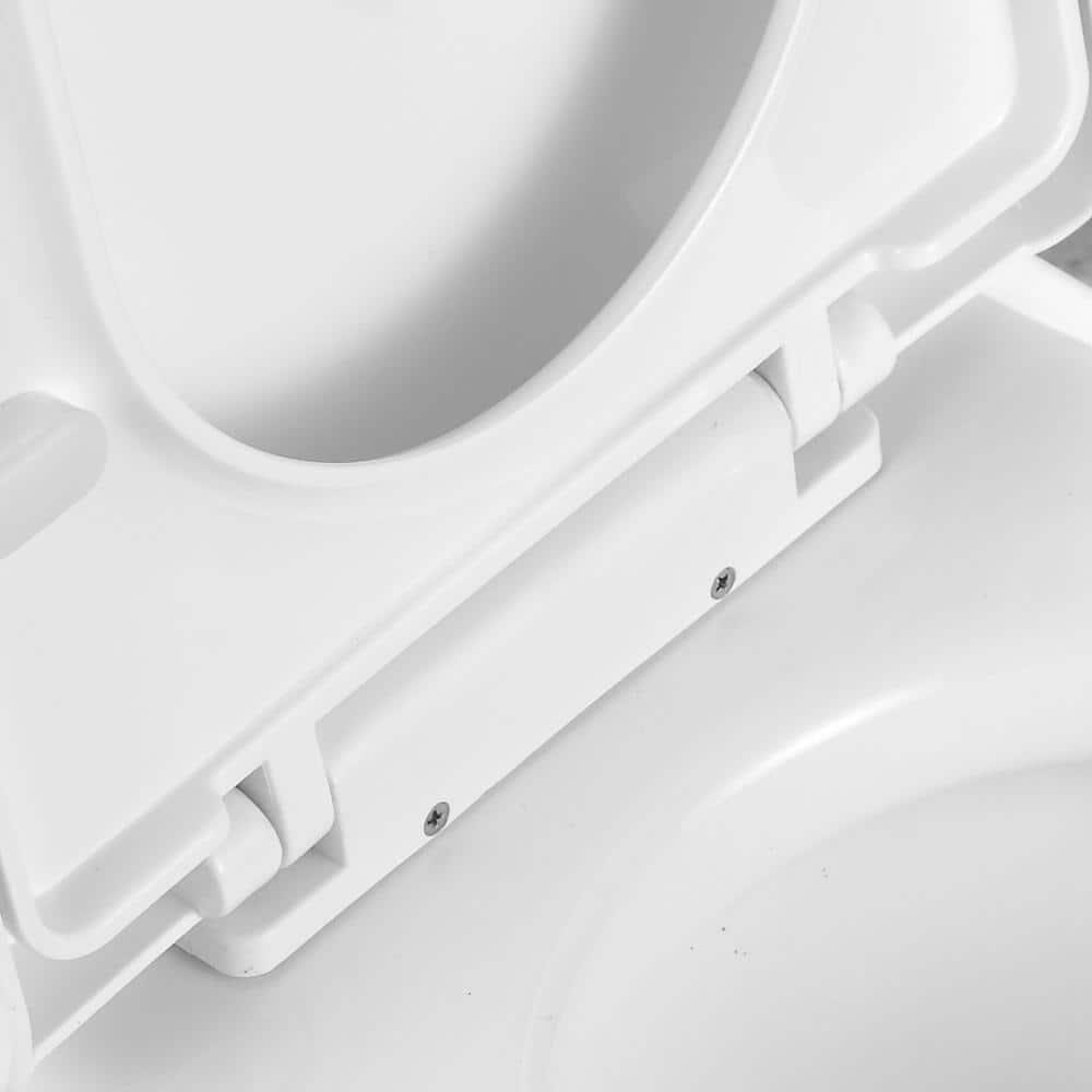 DEERVALLEY DeerValley Liberty 12 in Rough in Size 1Piece 08128 GPF Dual Flush Elongated Toilet in White Seat Included