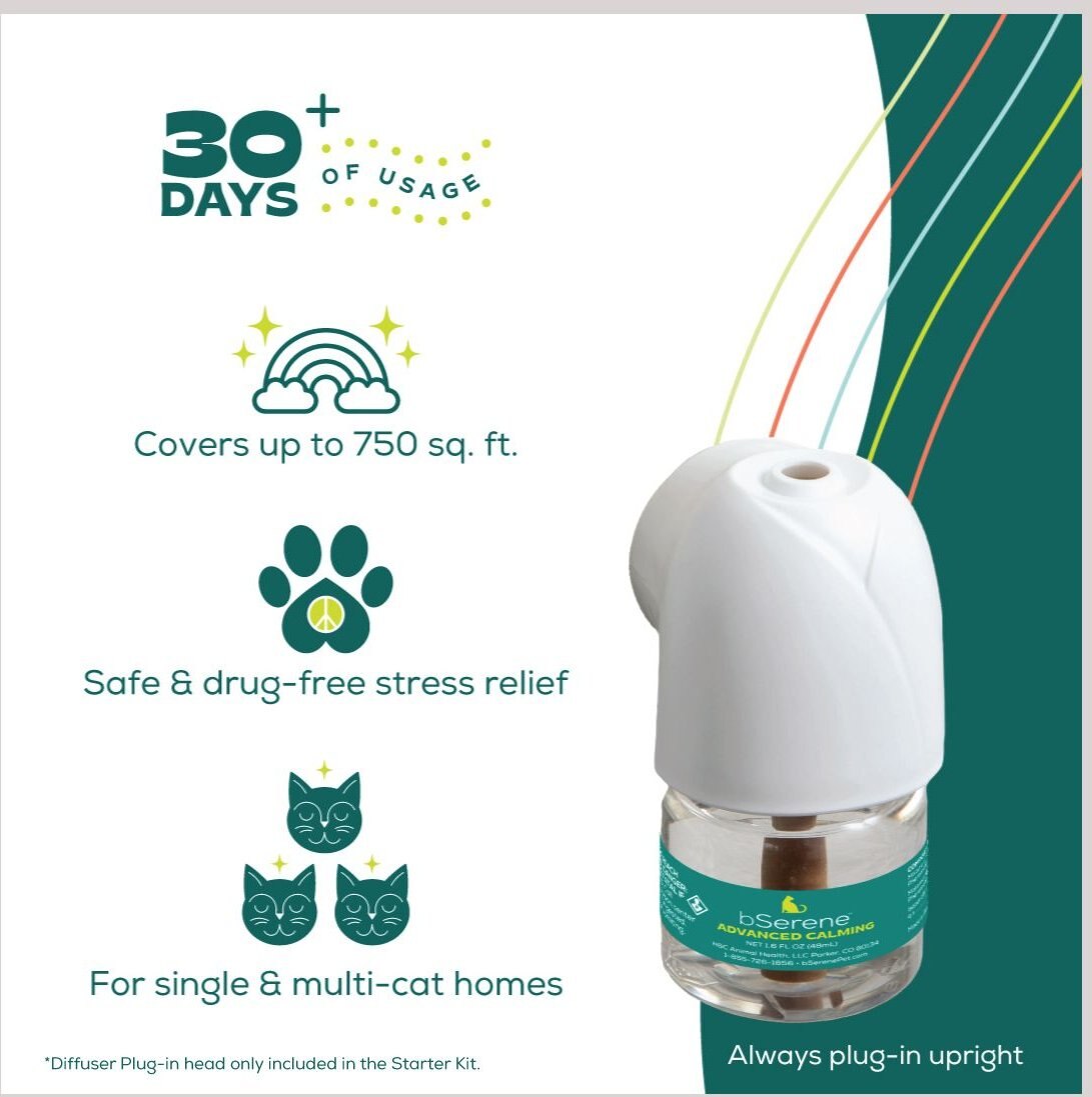 bSerene Advanced Cat Calming Pheromone Diffuser Refill