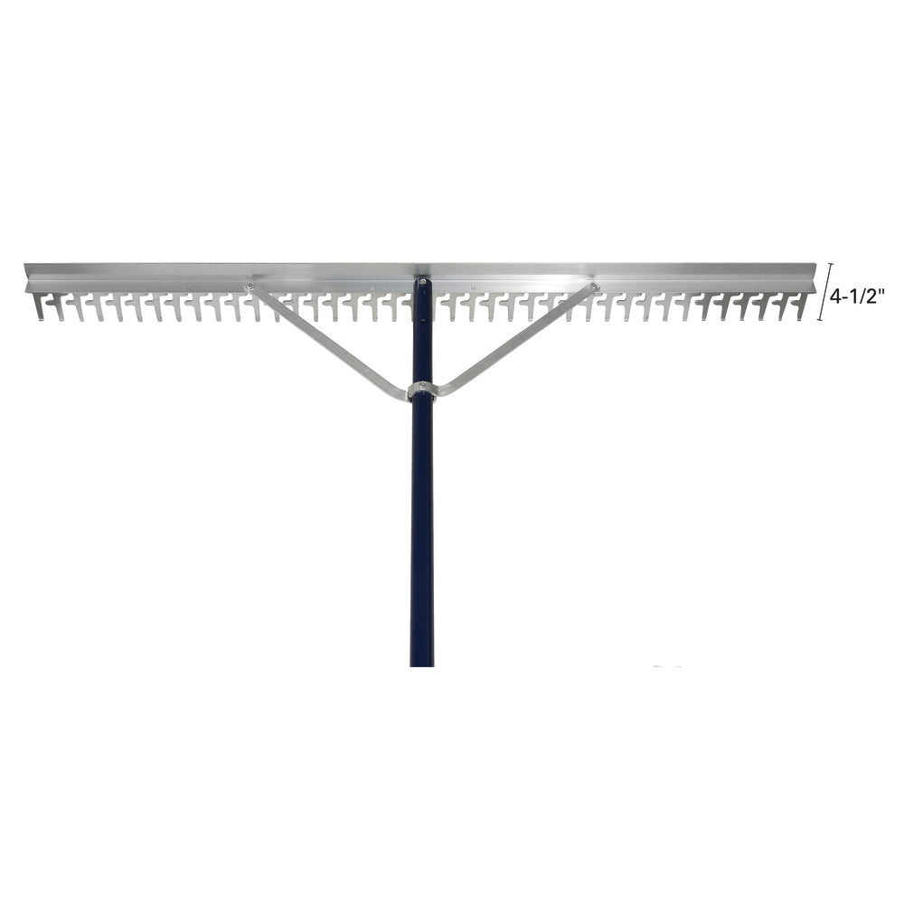 Extreme Max 3005.4236 48" Commercial-Grade Screening Rake for Beach and Lawn Care with 66" Handle