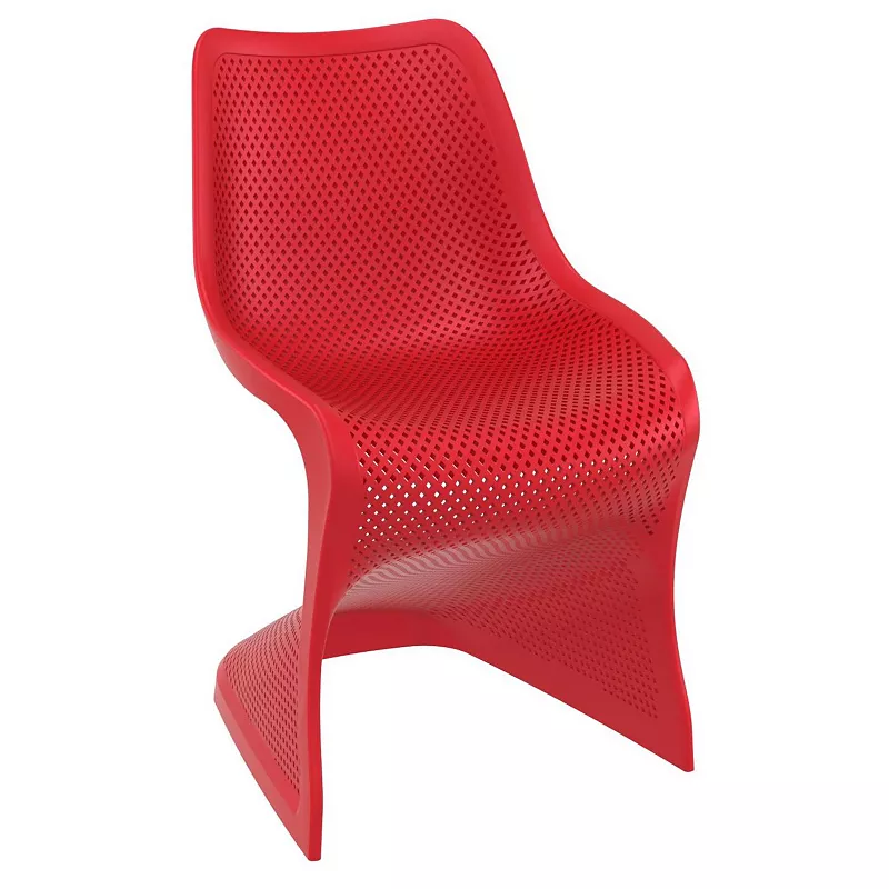 33.5 Red Outdoor Patio Dining Chair