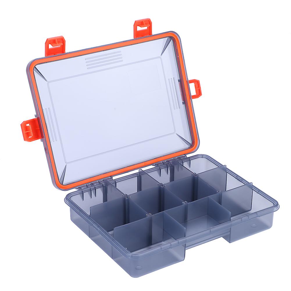 Portable Fish Lures Bait Transparent Partition Box Case Fishing Tackle Accessories (s， Red)