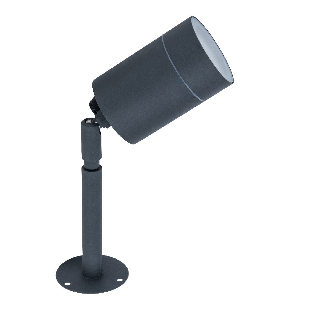 Lutec 6611107424 Rado Black Outdoor Modern Cylinder Garden Spike Light