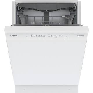 Bosch 300 Series 24 in. White Front Control Tall Tub Dishwasher with Stainless Steel Tub and 3rd Rack SHE53C82N