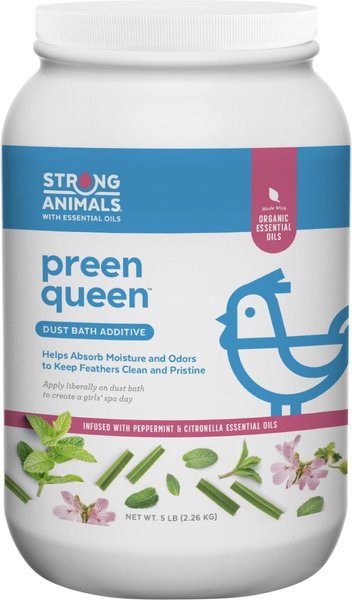 Strong Animals Preen Queen Poultry Bath Additive， 5-lb jar