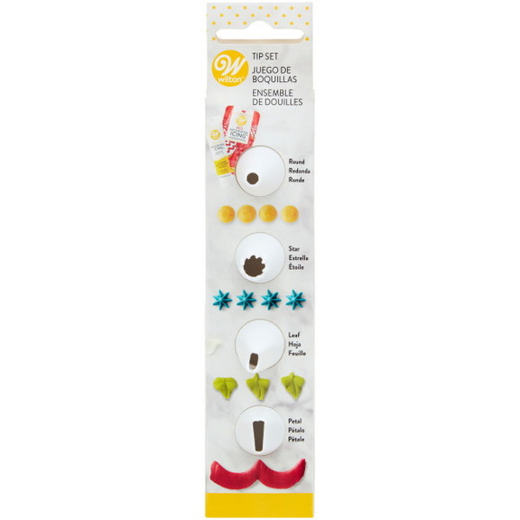 Wilton 418 621 Plastic Decorating Tips  4 Piece