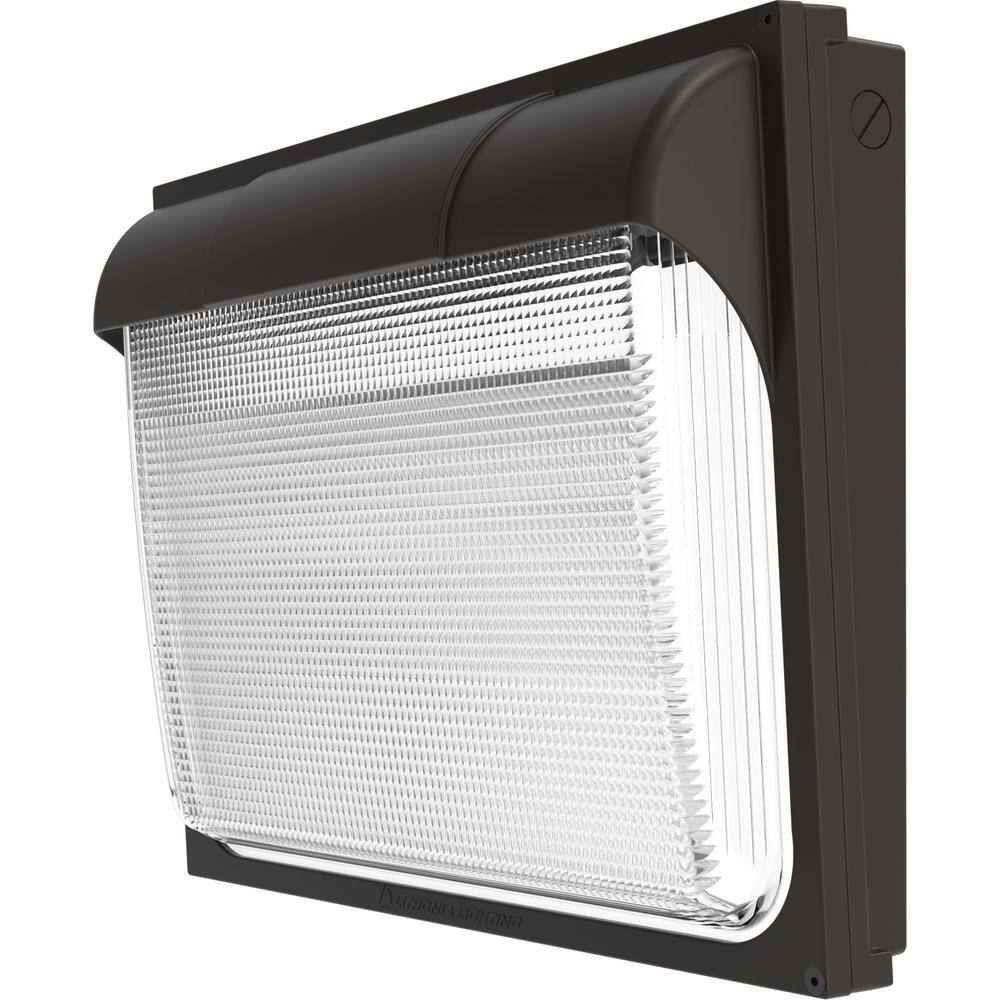 Lithonia Lighting Contractor Select 400-Watt Equivalent Integrated LED Dark Bronze Wall Pack Light Adjustable Lumen Output 4000K TWX3 LED ALO 40K MVOLT DDBTXD