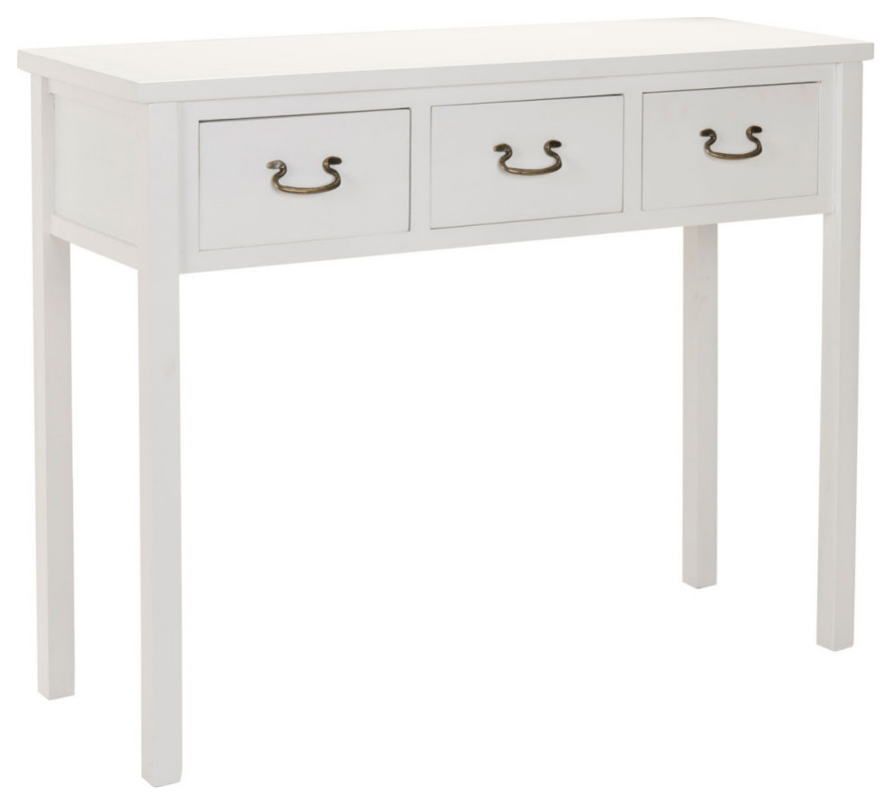 Lou Console With Storage Drawers White   Transitional   Console Tables   by V.S.D Furniture  Houzz