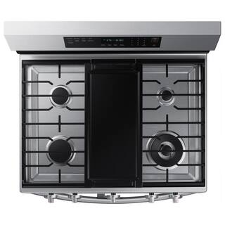  6 cu. ft. 30 in. Freestanding Smart Double Oven Gas Range with Air Fry Fingerprint Resistant in. Stainless Steel NX60A6751SS