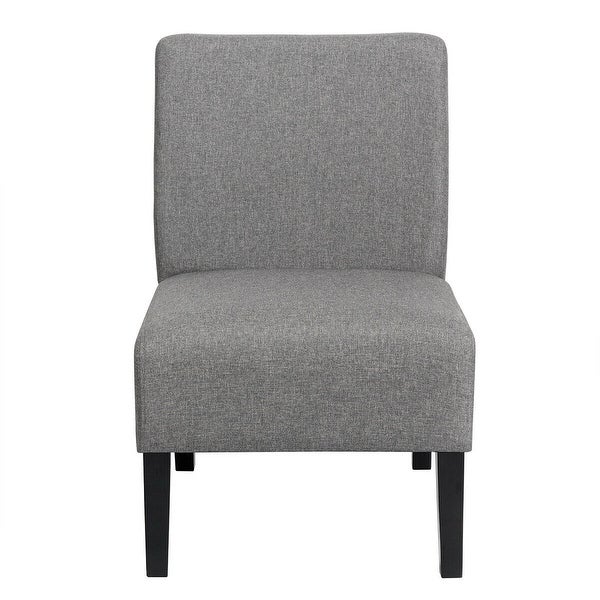 GZMR Armless Accent Chair with Rubber Wood Legs