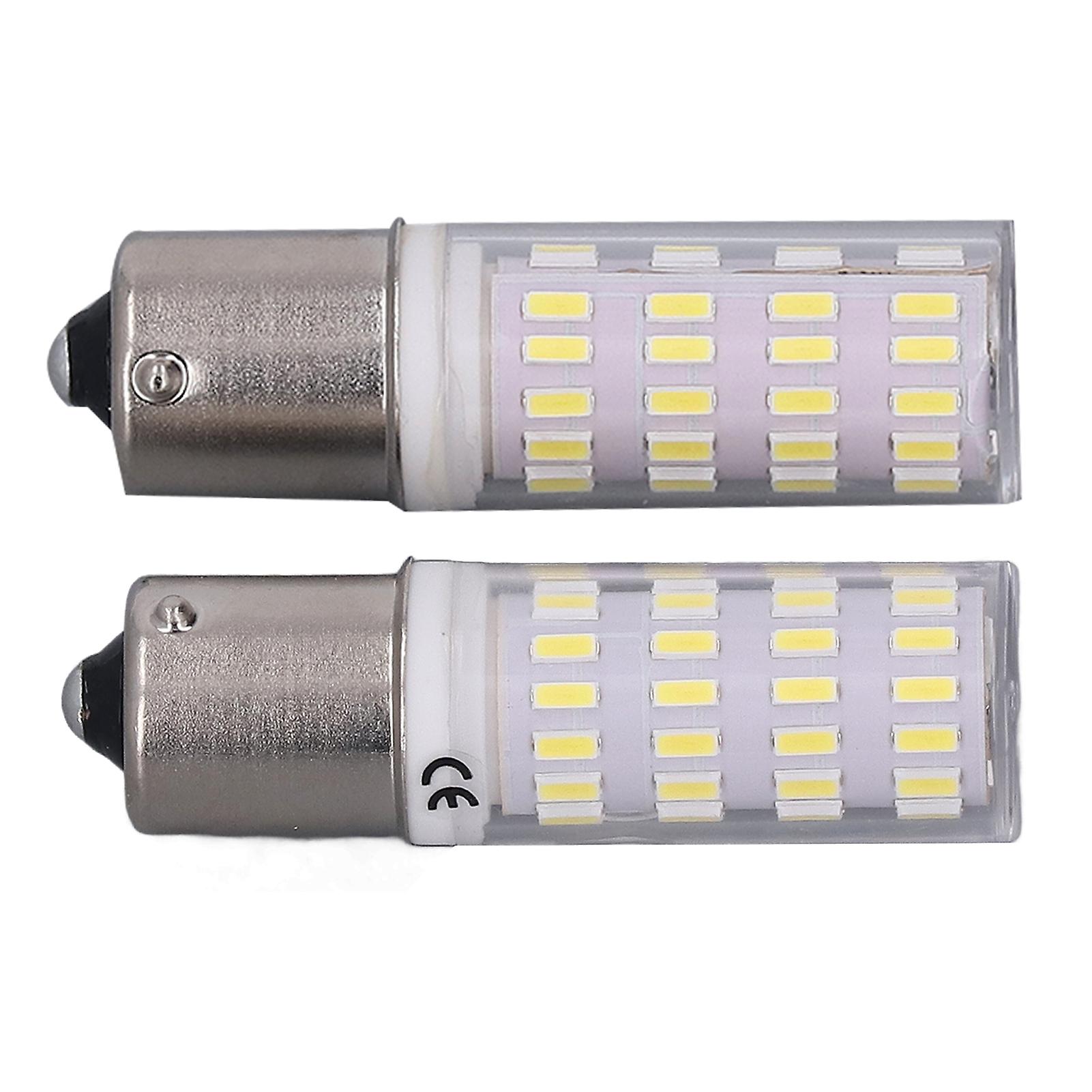 2PC BA15S Light 4W 360 Degree Lighting 12V Ultra Bright LED Bulb for Courtyard Motorhome White Light