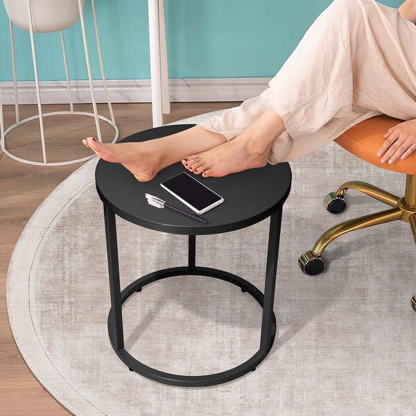 Pellebant Round Steel Side Table End Table