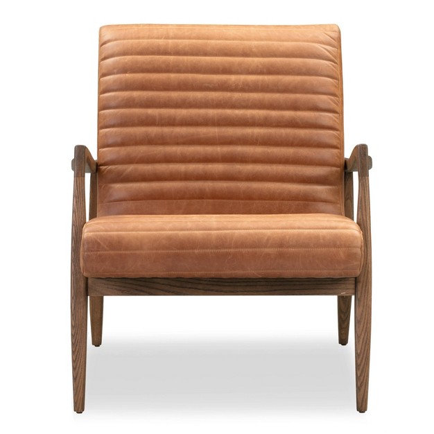 Keith Lounge Chair Cognac Tan Poly amp Bark