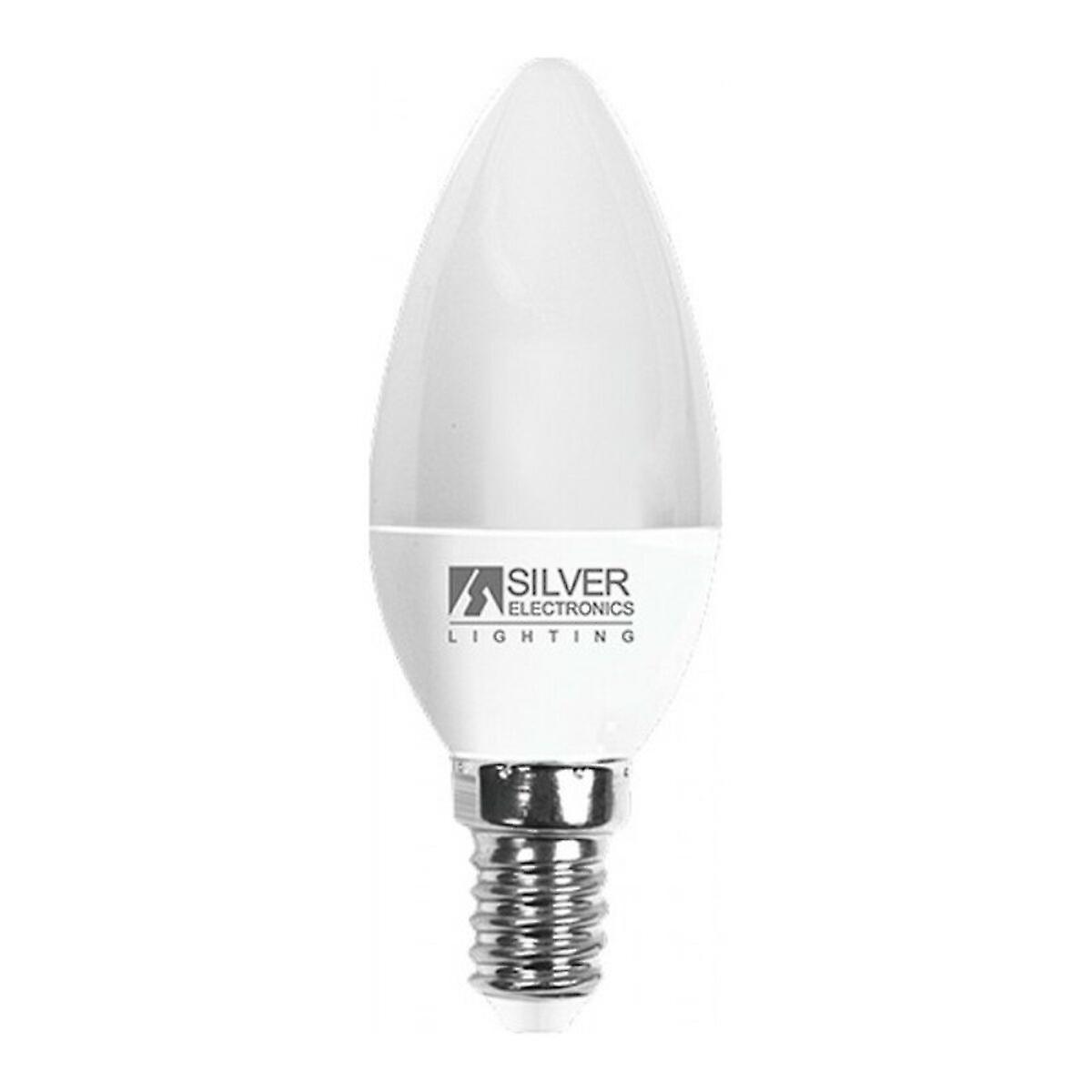 Candle led light bulb silver electronics 970714 e14 7w warm light