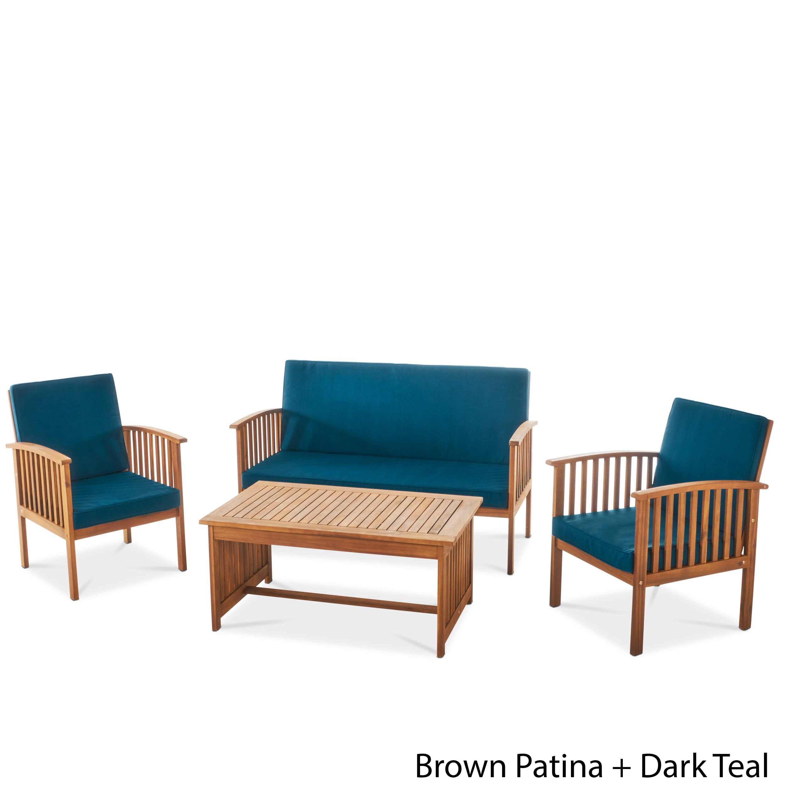 Cape Town Acacia Wood Outdoor Sofa Set