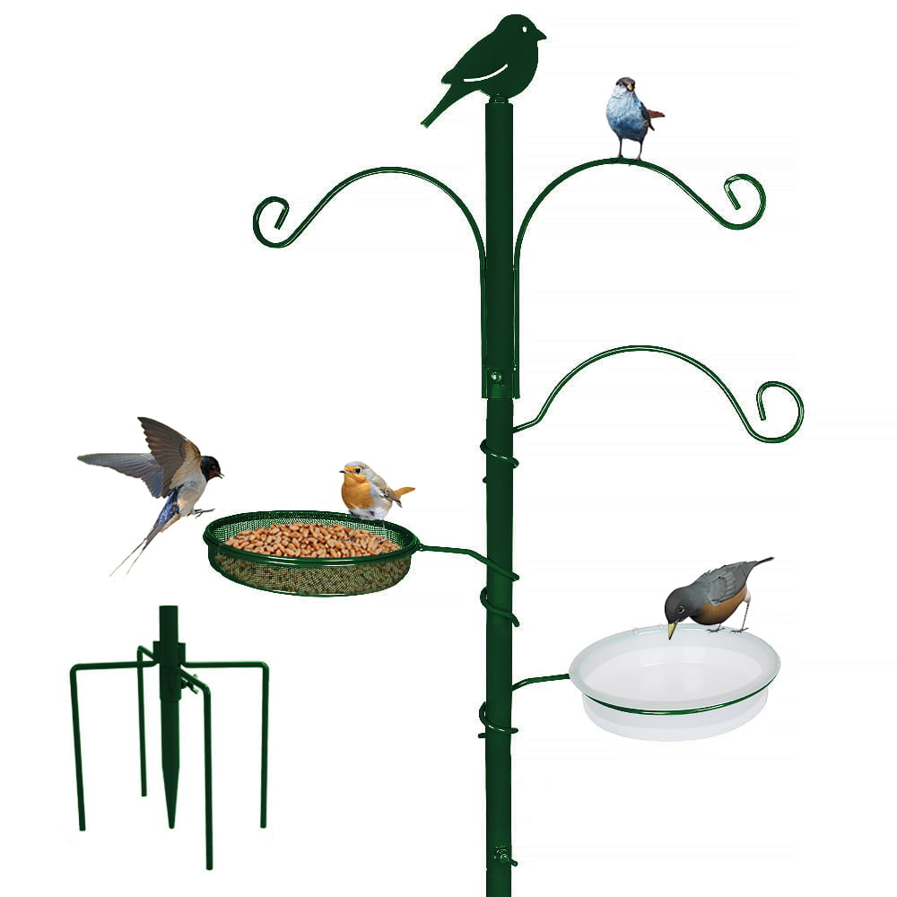 YANZ Bird Feeder Pole， Premium Bird Feeder Stand Outside，Bird Feeding Station Outdoors， 72.8