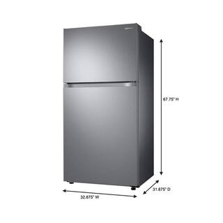  33 in. 21 cu. ft. Top Freezer Refrigerator with FlexZone and Ice Maker in Fingerprint-Resistant Stainless Steel RT21M6215SR