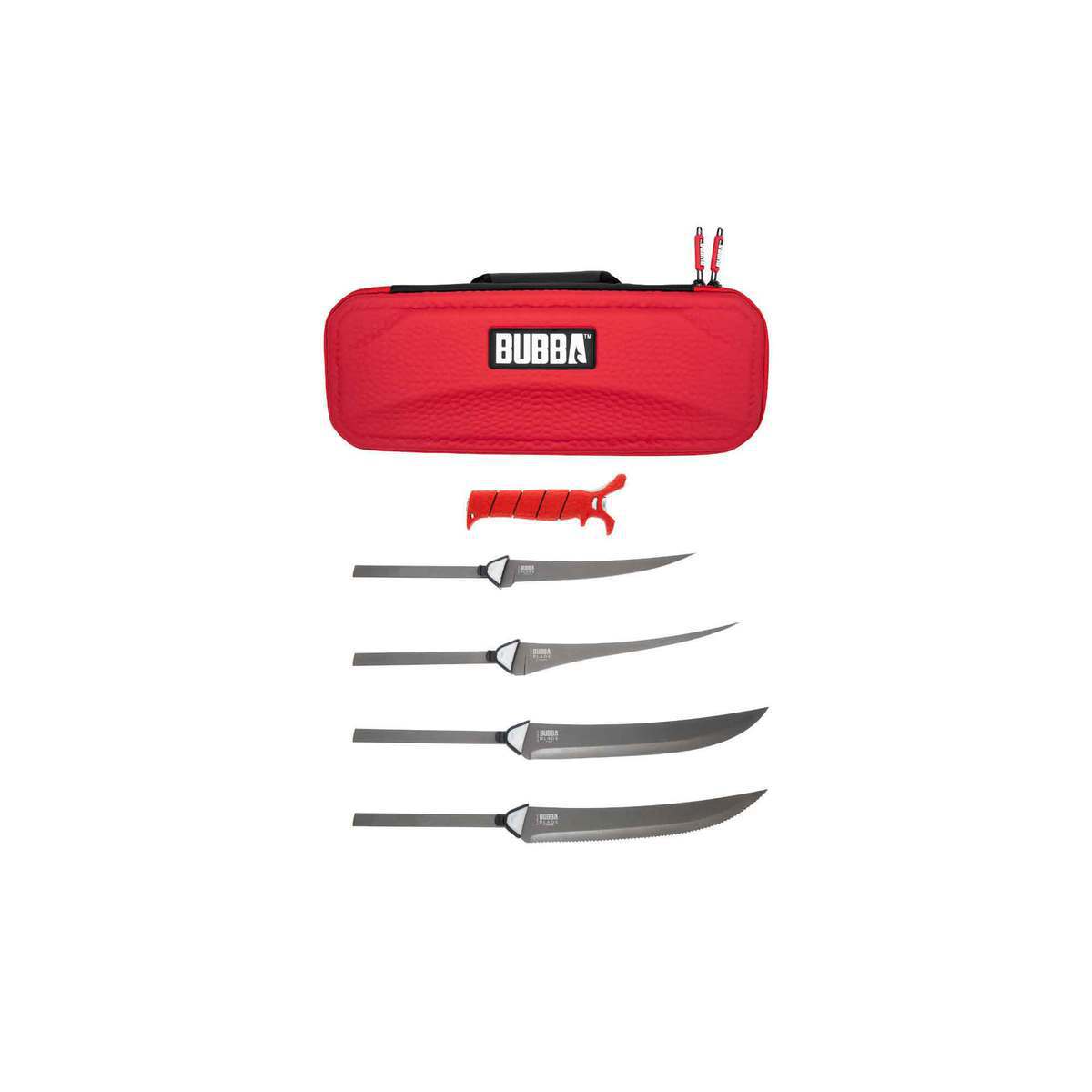 Bubba MultiFlex Interchangeable Blade Fillet Knife Kit  Red