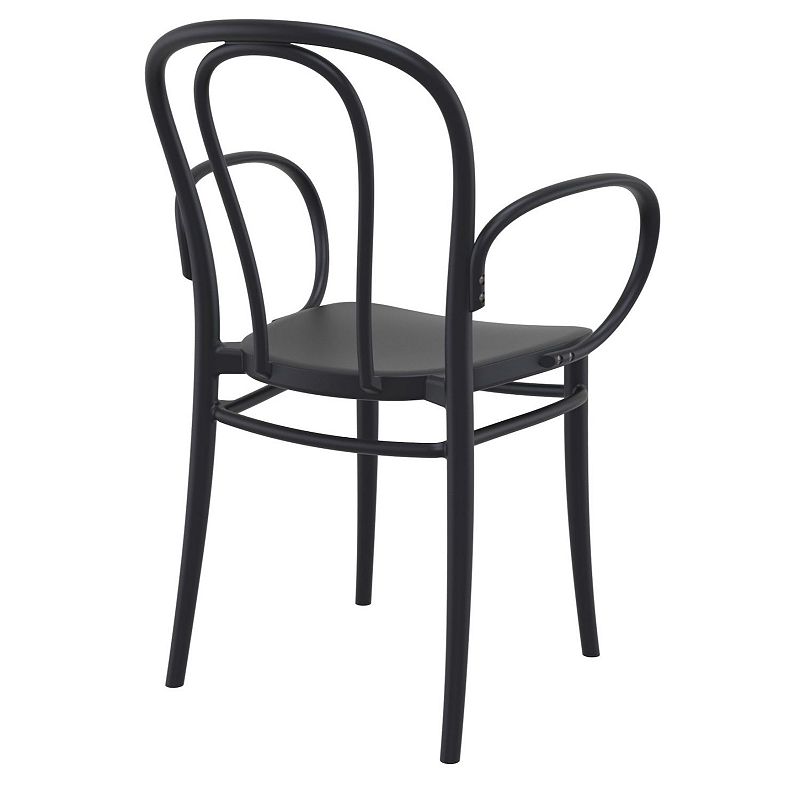 33.5 Black Stackable Patio XL Dining Armchair