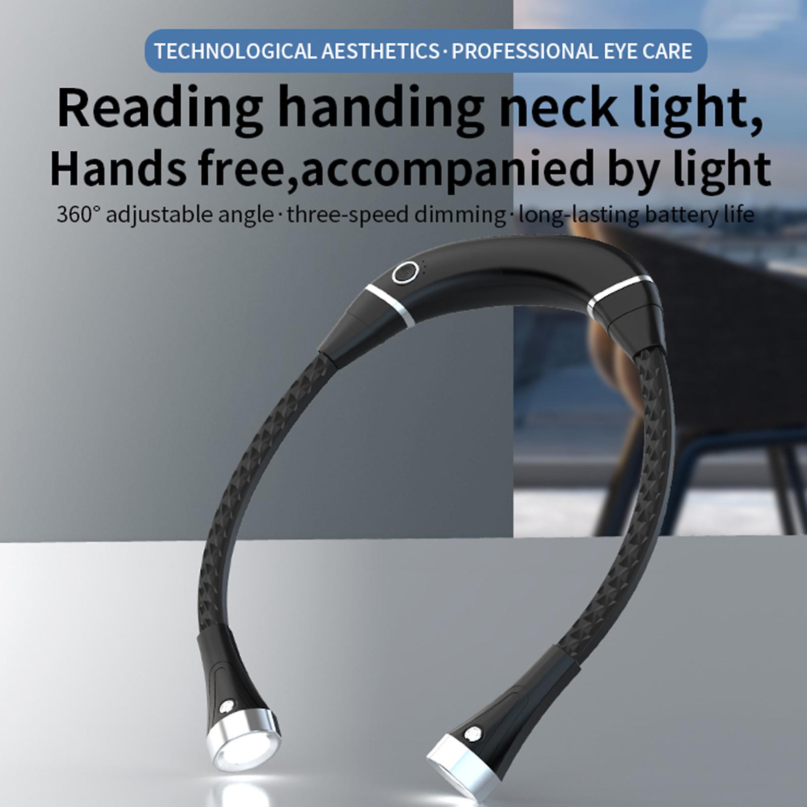 Neck Reading Light Foldable Usb Rechargeable Led Book Light 3 Light Modes Neck Hug Reading Lights Hand-free Flexible Neck Led Light For Knitting Craft