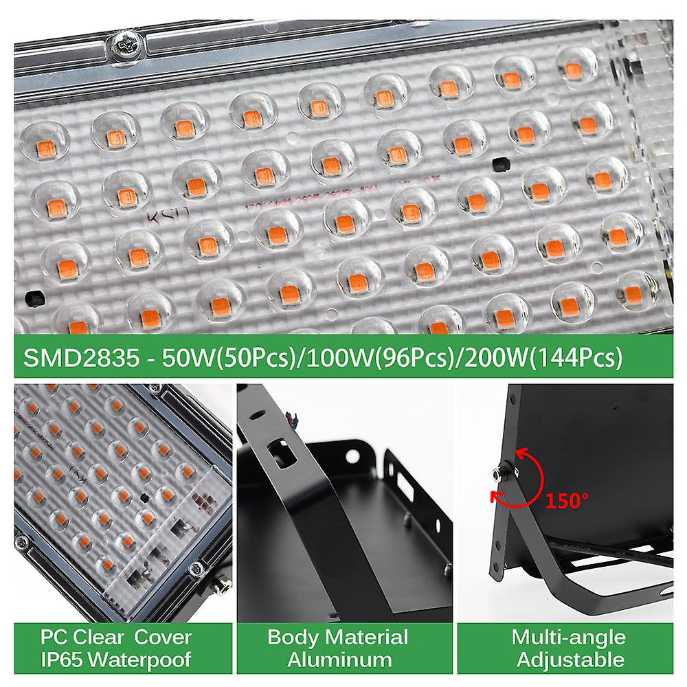 Full Spectrum Led Grow Light With Stand Ac220v Phyto Lamp With On/off Switch For Greenhouse Hydroponic Plant Growth Lighting