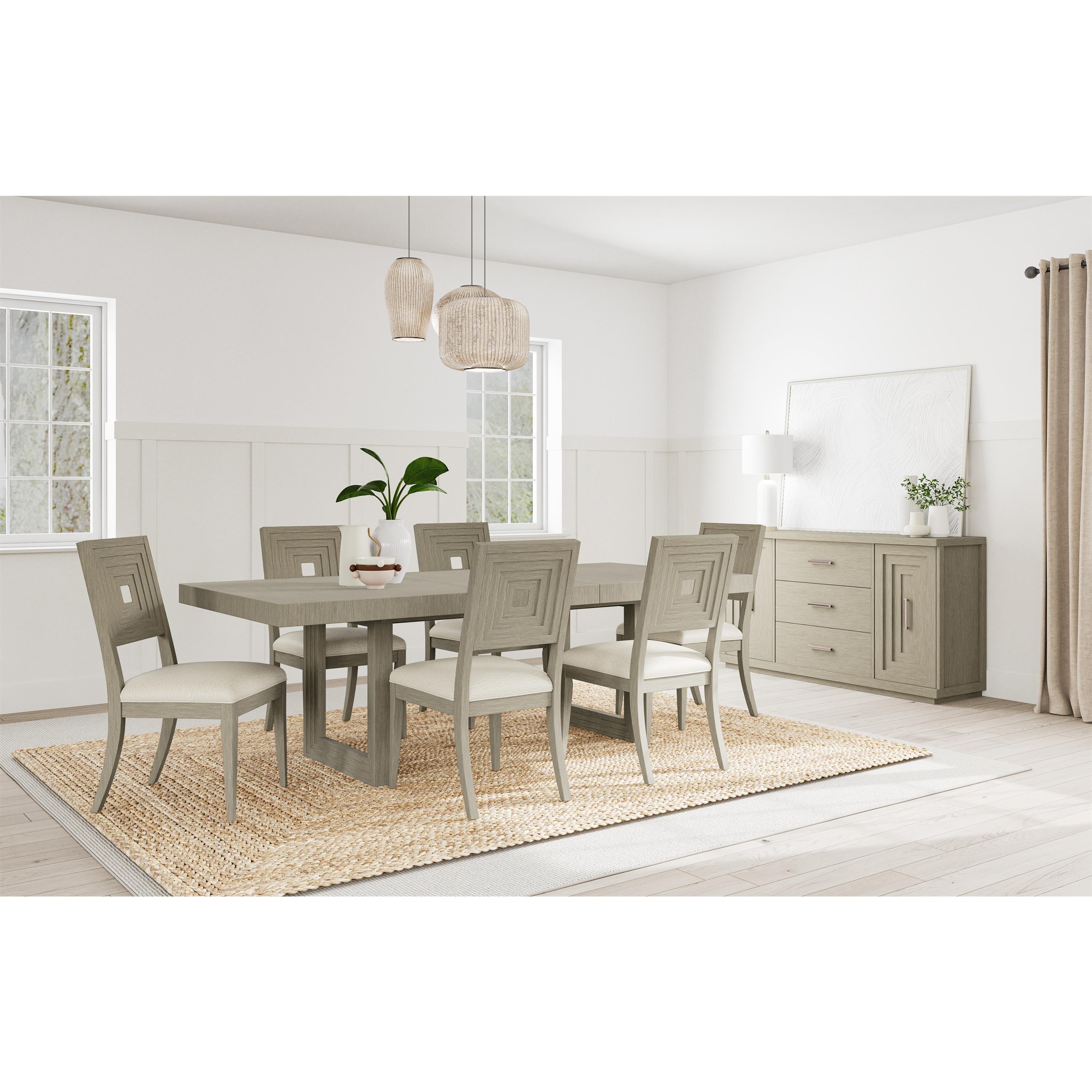 Stepstone 7-Pc Dining Set Extendable (74-92) +2 FREE Side Chairs