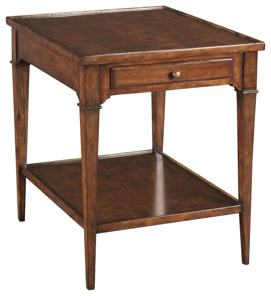 Side Table Woodbridge Marseilles French Wood Distressed Bordeaux   Transitional   Side Tables And End Tables   by EuroLuxHome  Houzz