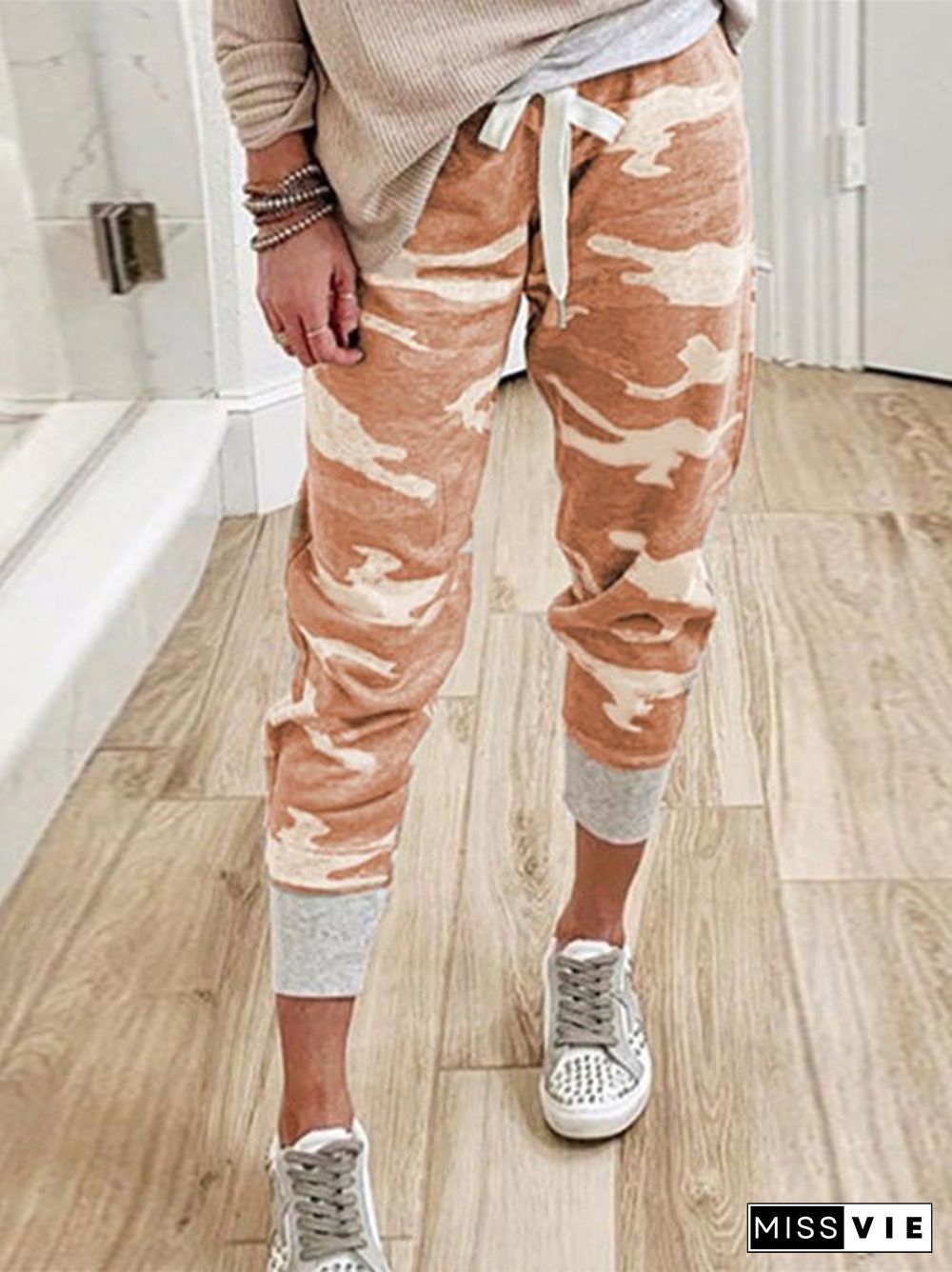 Women'S Pants Camouflage Print Drawstring Track Pants