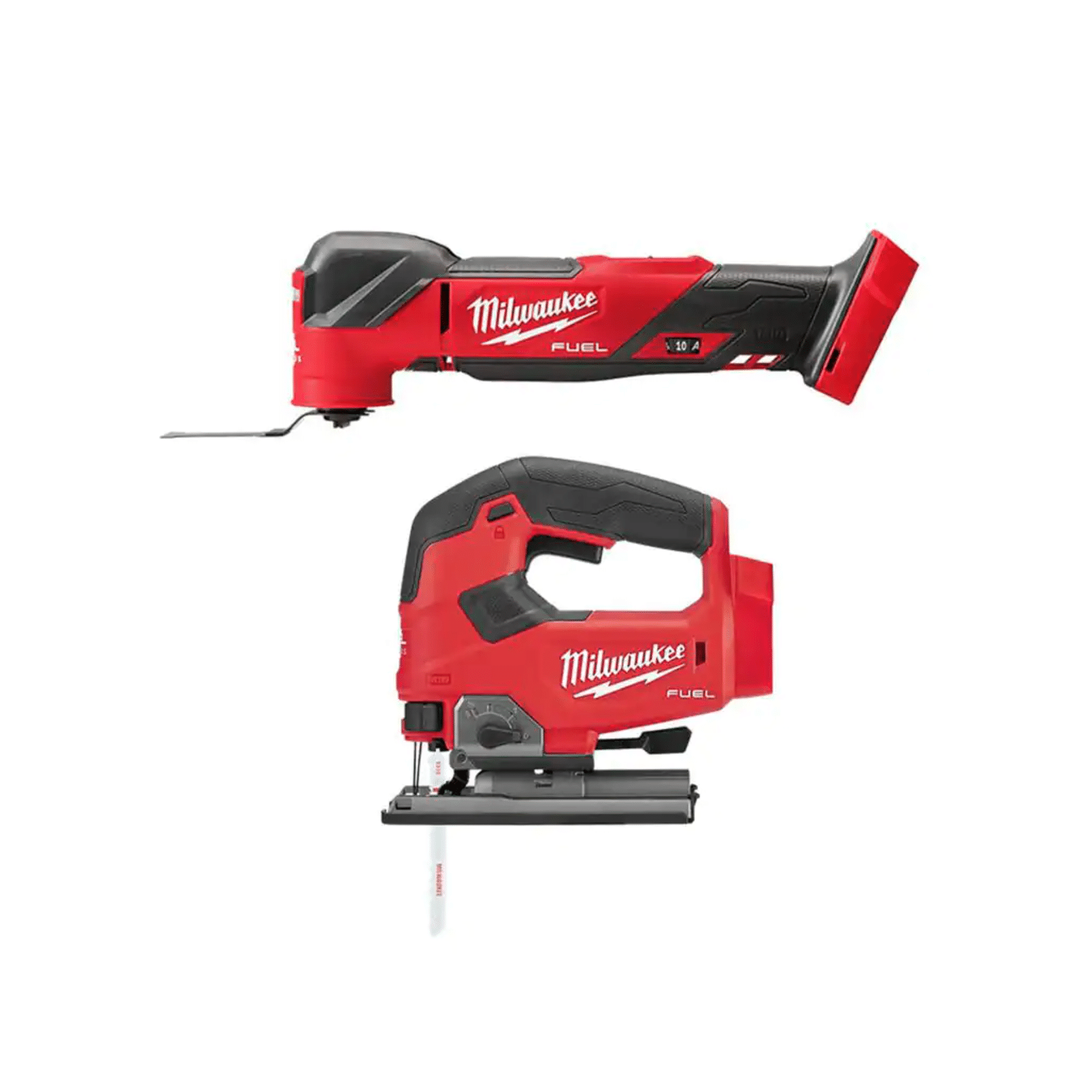 Milwaukee M18 Fuel 18V Lithium-Ion Cordless Brushless Oscillating Multi-Tool with FUEL Jigsaw， Tool-Only (2836-20-2737-20)